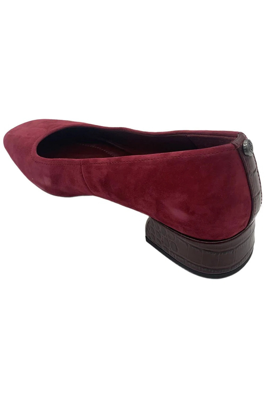 Donald Pliner Women's Drew Suede Elastic Slip-On Heel Bordeaux - Medium - Picture 3 of 3
